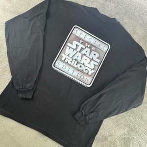 Hanes Star Wars Long Sleeve Mens XL Black Excellent 1996 Pepsi Promo Vintage